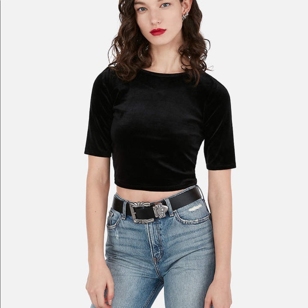 Express velvet crop top